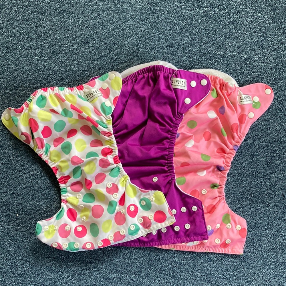 3 Washable Diapers